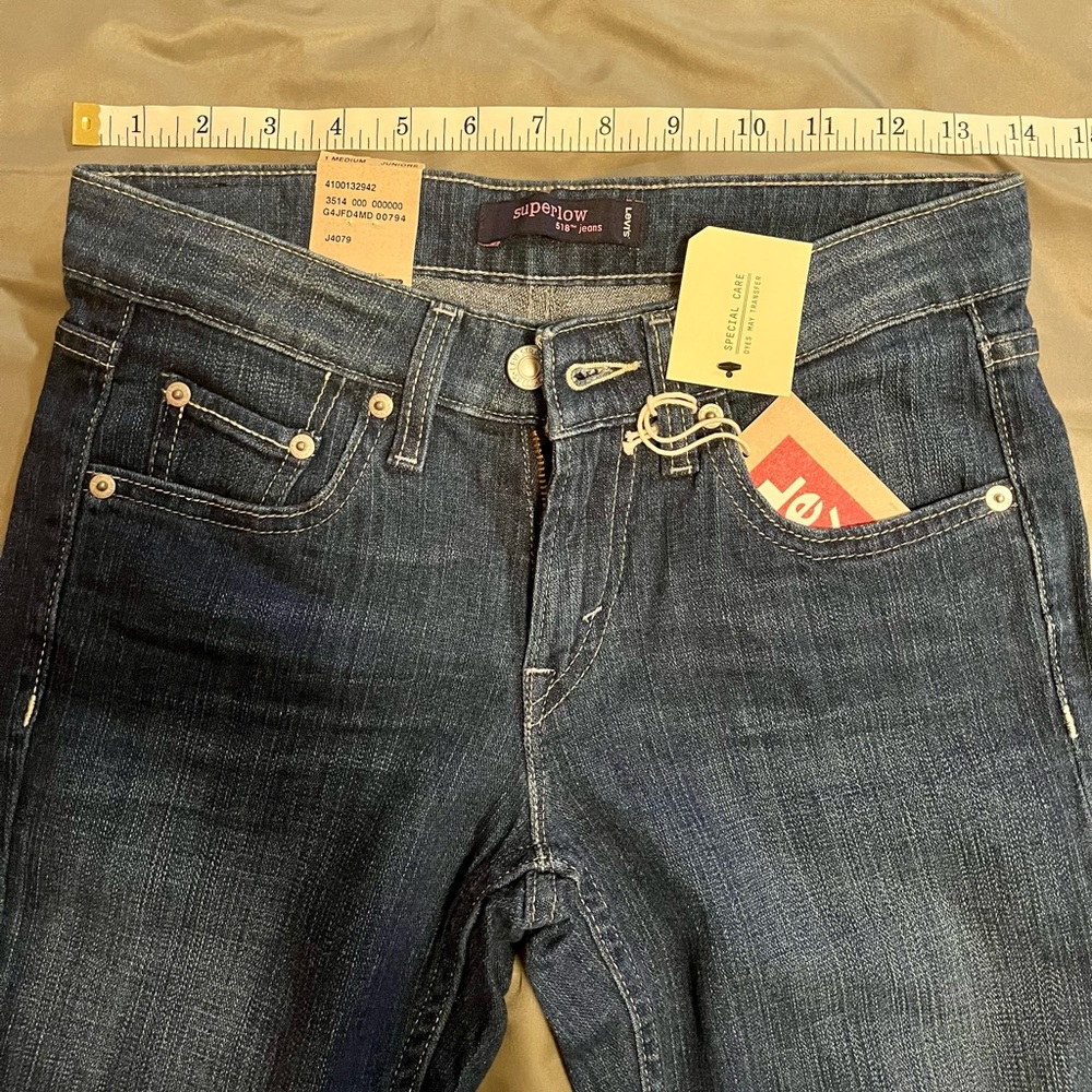 Levi's 518 Blue Boot Cut Jeans Low Rise 1 Medium Juniors/Women - Picture 11 of 12